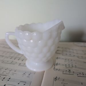Indiana Glass Colony Harvest Grape Milk Glass Creamer